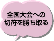 全国大会への切符を勝ち取る